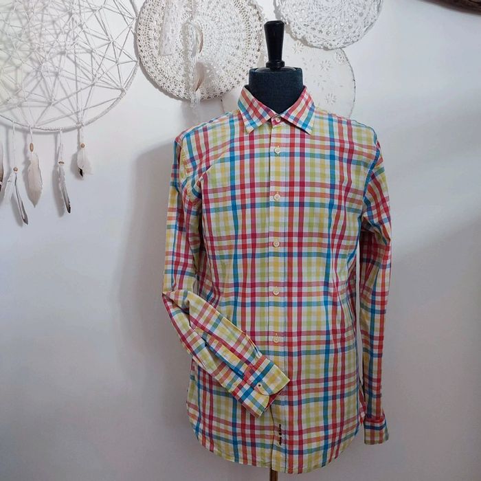 Chemise à carreaux multicolores T L Abbie & Rose - photo numéro 2