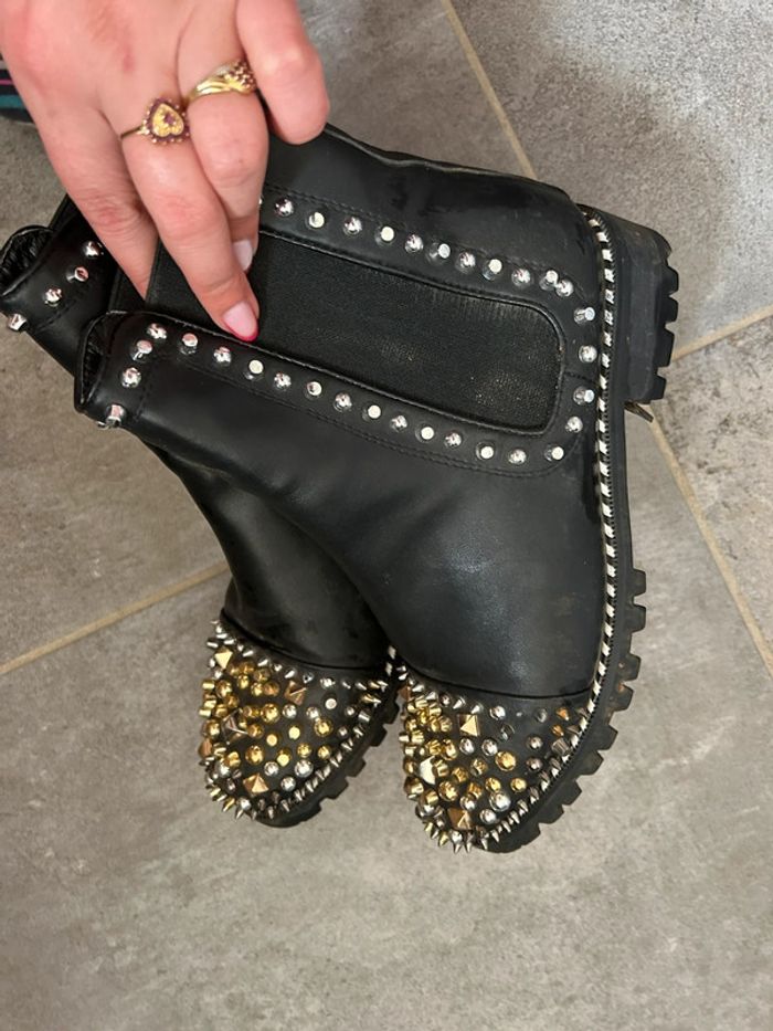 Bottines en cuir stylée T37 - photo numéro 9