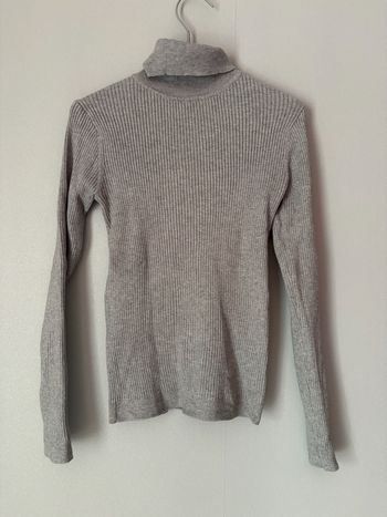 Col roulé gris 