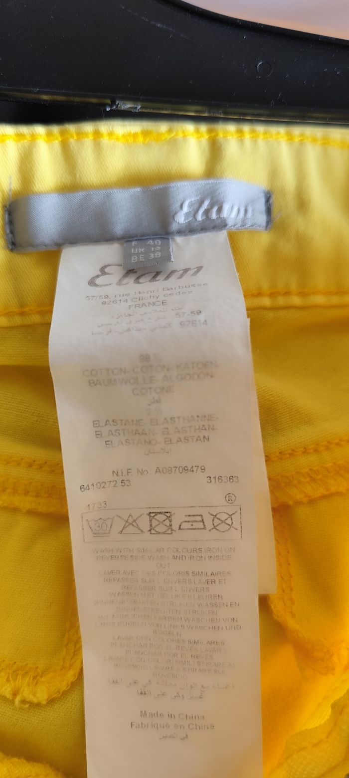 Pantalon femme taille 40 couleur jaune - photo numéro 9