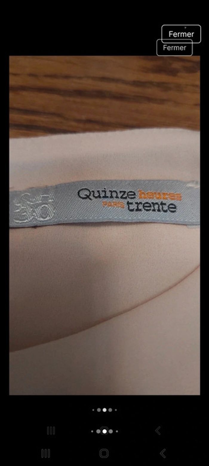 Blouse rose Quinze heure trente Paris taille S - photo numéro 9