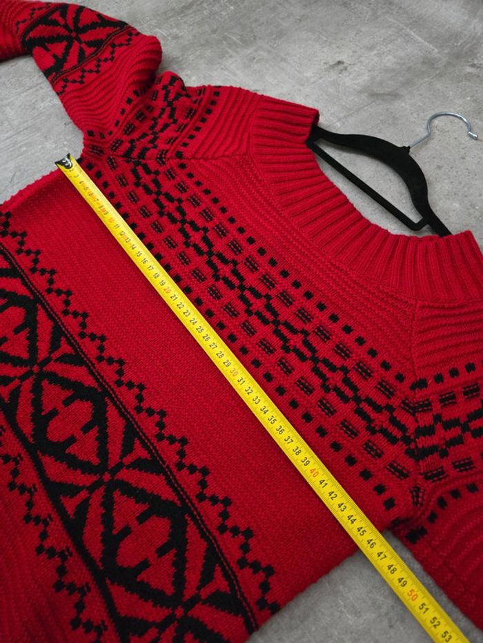 Pull Chaps col rond rouge à motif femme taille S – Élégant, tendance et confortable - photo numéro 7