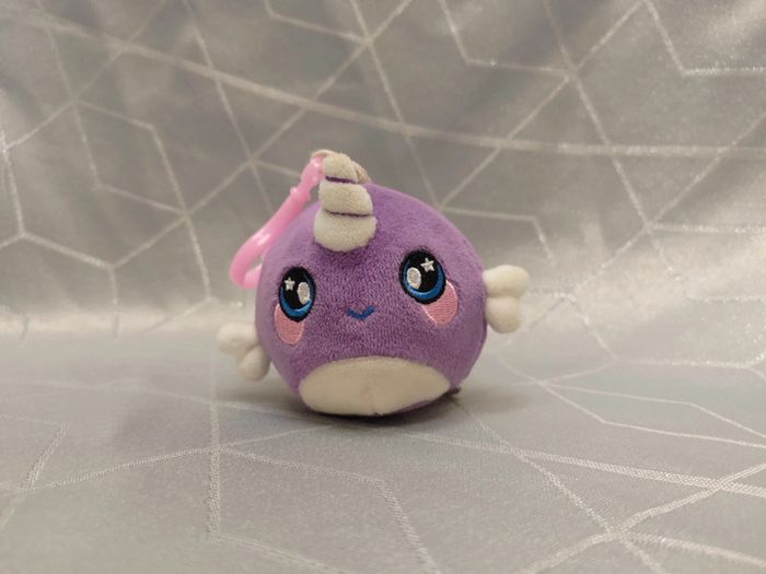 Porte-clé phoque licorne violet - Squeezamals - doux & squishy anti-stress - photo numéro 2