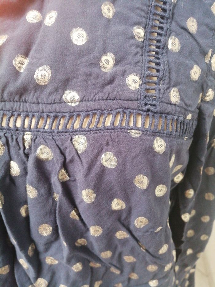 Très belle blouse manche 3/4 petits pois - photo numéro 4