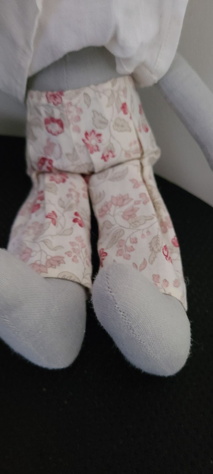 Lapin tissu poupée déco jacinthe : enfants-peluches-doudous par denstyle - photo numéro 2