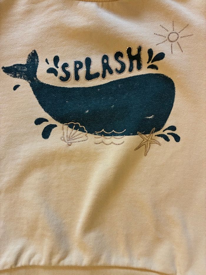 Sweat - Tape à l’Œil - 8 ans – Baleine SPLASH - 100% coton - trop mignon - photo numéro 3