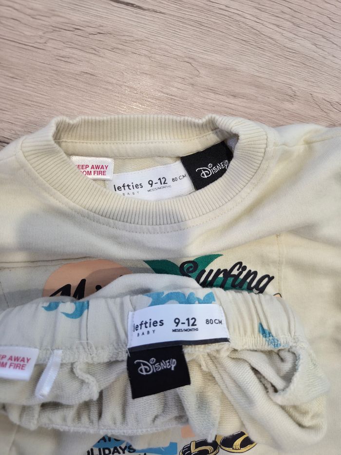 Ensemble short tee-shirt épais Mickey, Lettres, 9-12 mois 80cm - photo numéro 3