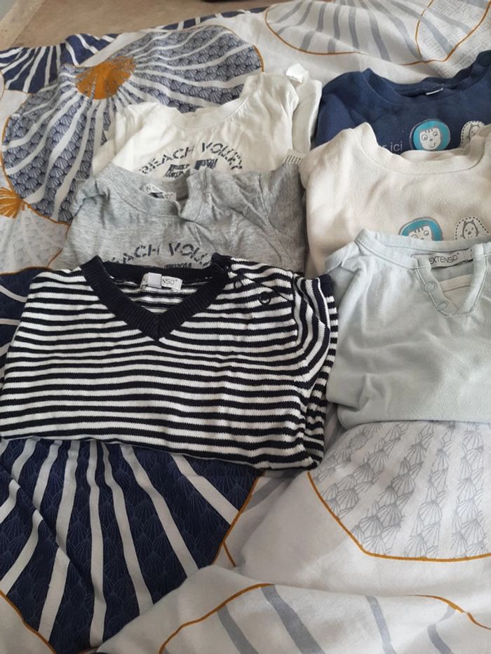 Lot de 6 pulls fins taille 9mois - photo numéro 3