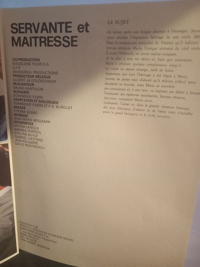 Affiche et synopsis du servante et maîtresse - photo numéro 2