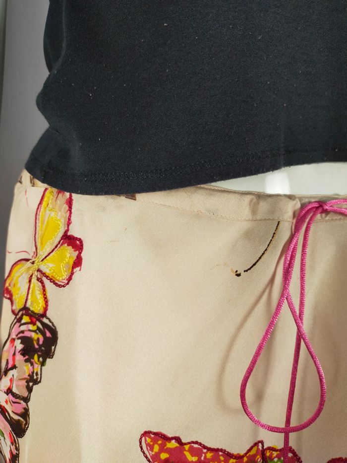 Jupe midi 100% soie Gérard Darel – Papillons colorés – T. 40 - photo numéro 5