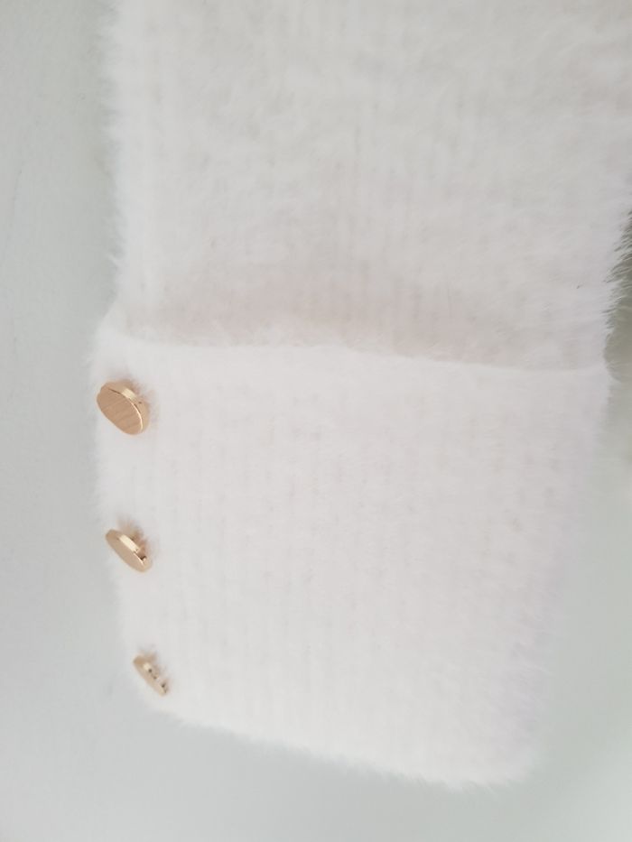 Magnifique pull col cheminé taille 38 blanc Morgan neuf - photo numéro 2