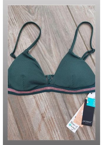 Haut de maillot de bain triangle vert et rose - Taille S Protest