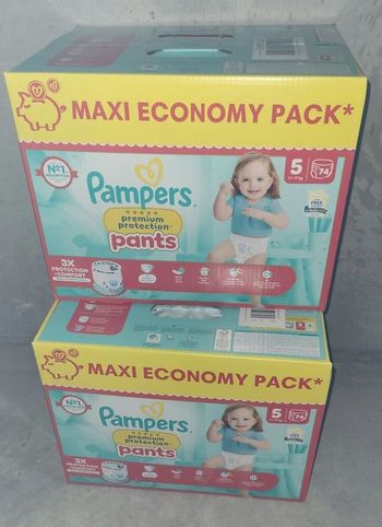 148 couches Pampers Premium Protection pants taille 5