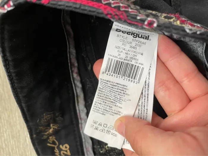 Jeans Desigual Noir - Taille 36 - photo numéro 4