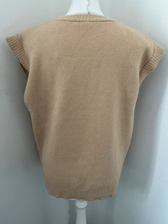Pull sans manche beige Zara S - photo numéro 5