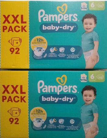 184 couches Pampers taille 4