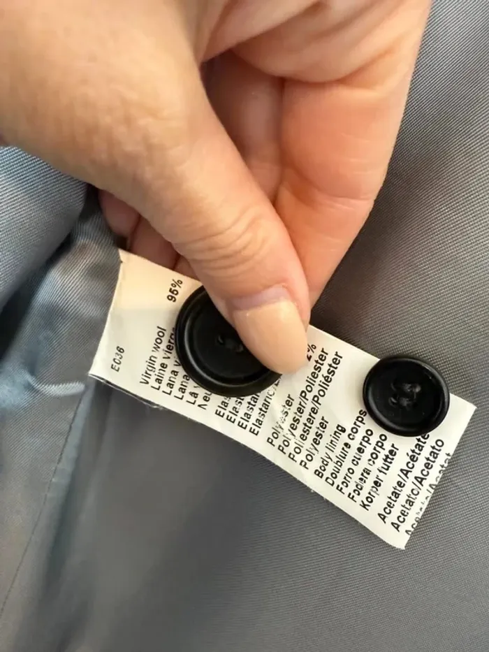 Magnifique Blazer Gerard Darel gris lignés en laine vierge taille 40 parfait état - photo numéro 6