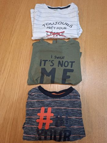 Lot 3 t-shirts ML 5 ans