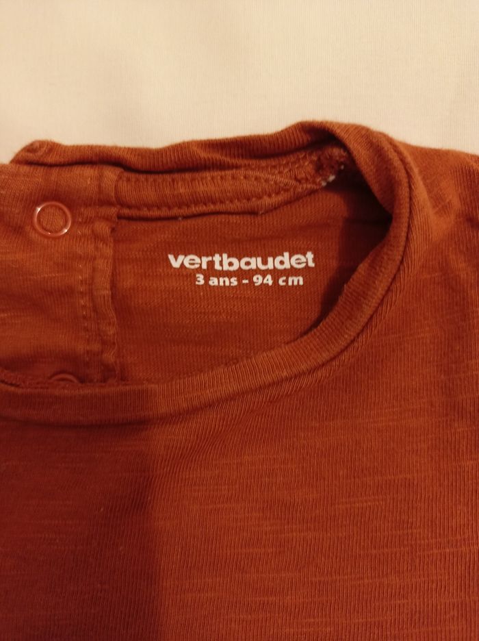 Polo manches longues marque Vertbaudet taille 3 ans 94 cm avec trois pressions dans le dos - photo numéro 5