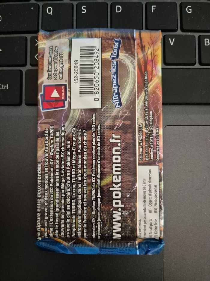 Booster Pokémon XY Rupture Turbo neuf scellé - photo numéro 2