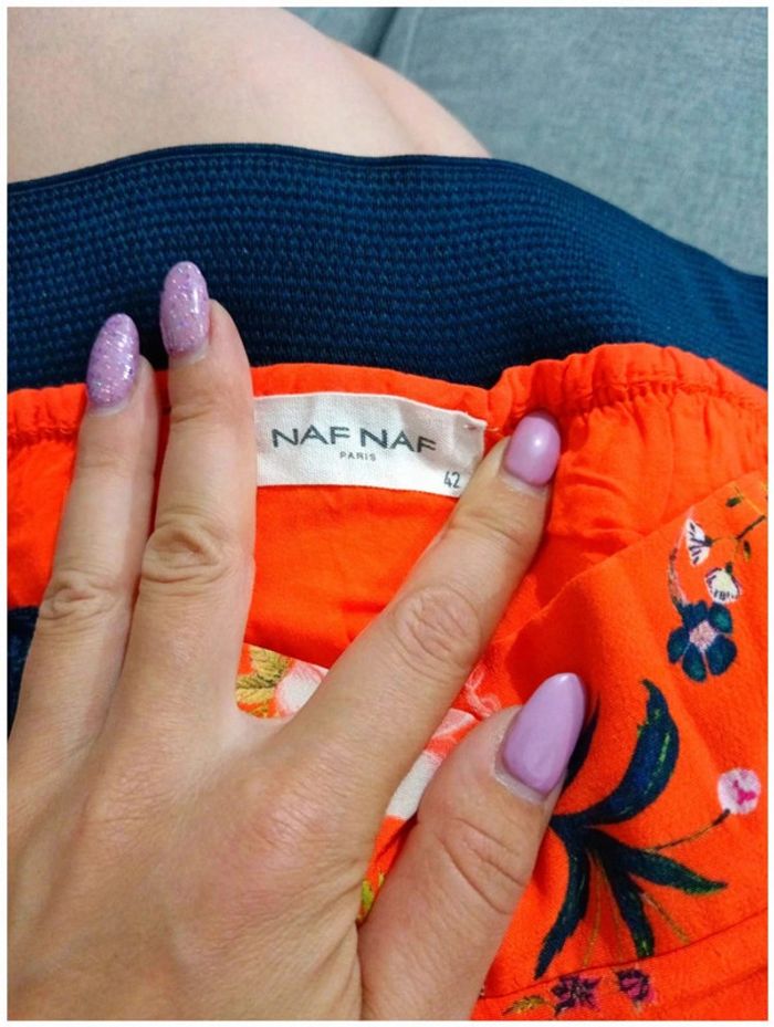 C43 jupe orange NafNaf 42 - photo numéro 3