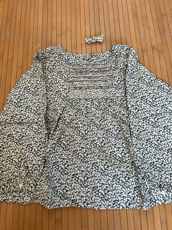 Blouse style bonpoint Liberty et barrette