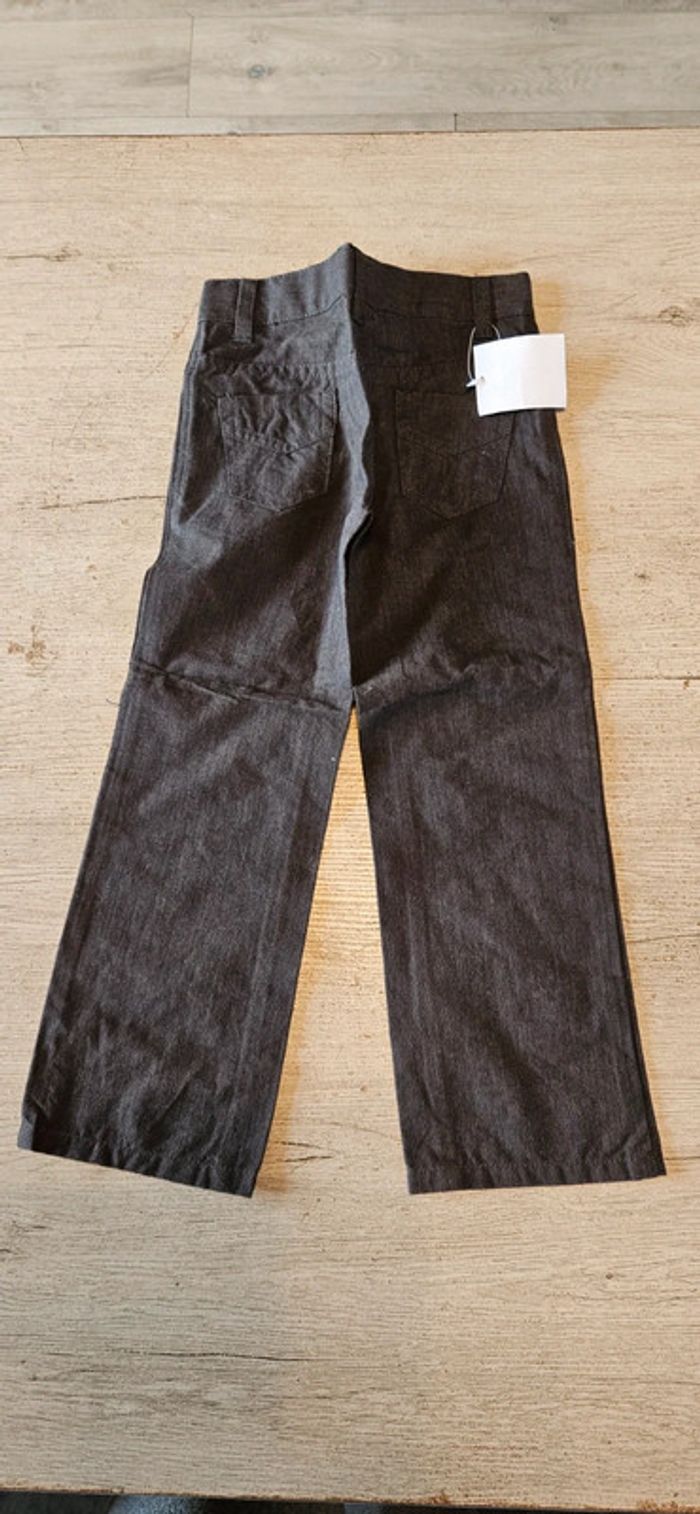 Pantalon classique droit gris très fonce, ajustable à la taille, Buissonnière, 4 ans, neuf - photo numéro 8