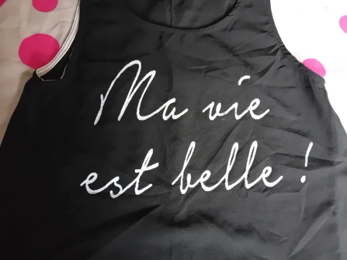 Tee shirt sans manche Noir Agathe Velmont - photo numéro 2