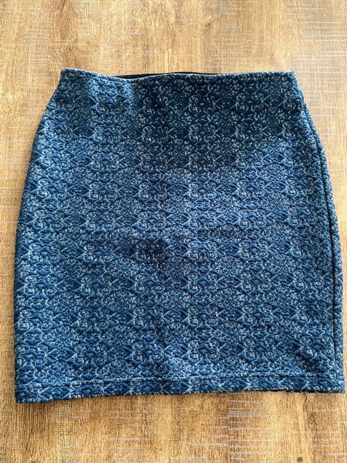 Jupe bleu moulante Camaïeu taille 36 - photo numéro 2