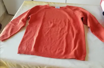 Pull été en coton Camaïeu orange t. 1 mais 38