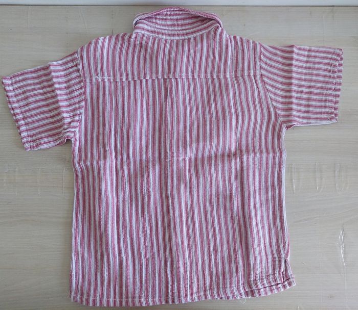 Chemise rouge et blanche garçon 7/8ans - photo numéro 3