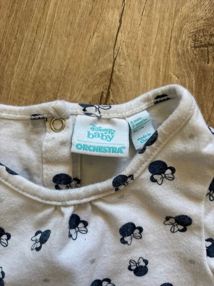 Ensemble haut + salopette Minnie Disney 6 mois - photo numéro 4