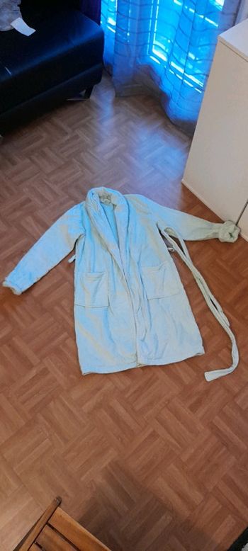 Robe de chambre peignoir bleu ciel