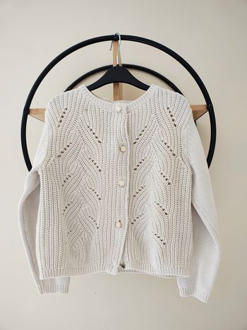 5 ans gilet maille crème tape a l'oeil