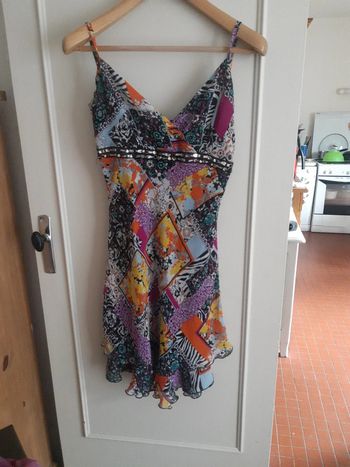 Robe à bretelles multicolore