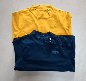 Lot 2 tee shirts manches longues col montant 23 mois 2 ans Orchestra