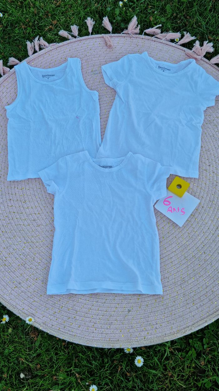Lot 2 t shirt maillot de corps, 6 ans