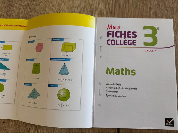 Mes fiches collège maths 3 eme brevet hatier   neuf - photo numéro 2