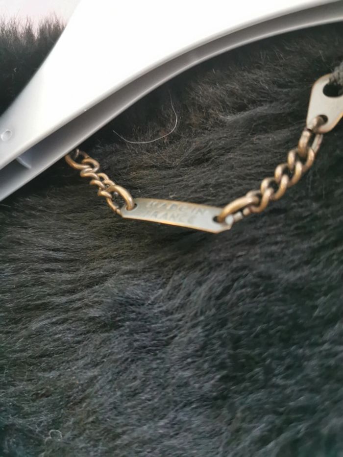 Manteau cuir agneau t 42 double fausse fourrure France - photo numéro 3