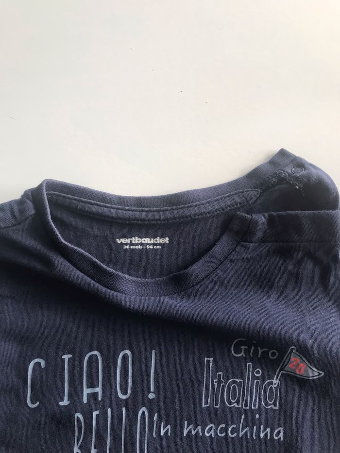 T-shirt marine Ciao bello 36 mois - photo numéro 2
