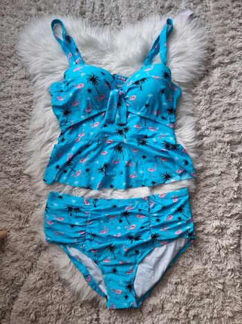 Magnifique maillot de bain 2 pièces bleu T.44