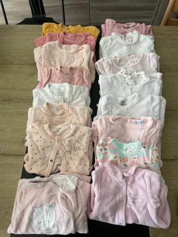 Lot de 16 pyjama grenouillère bébé fille 3 mois