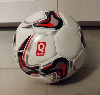 Ballon Football Quick Taille 5 Sport Collector Blanc Rouge