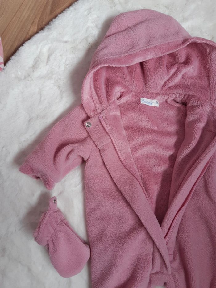 Combi pilote / Combinaison / Manteau Hiver Rose fille 3 mois - photo numéro 3