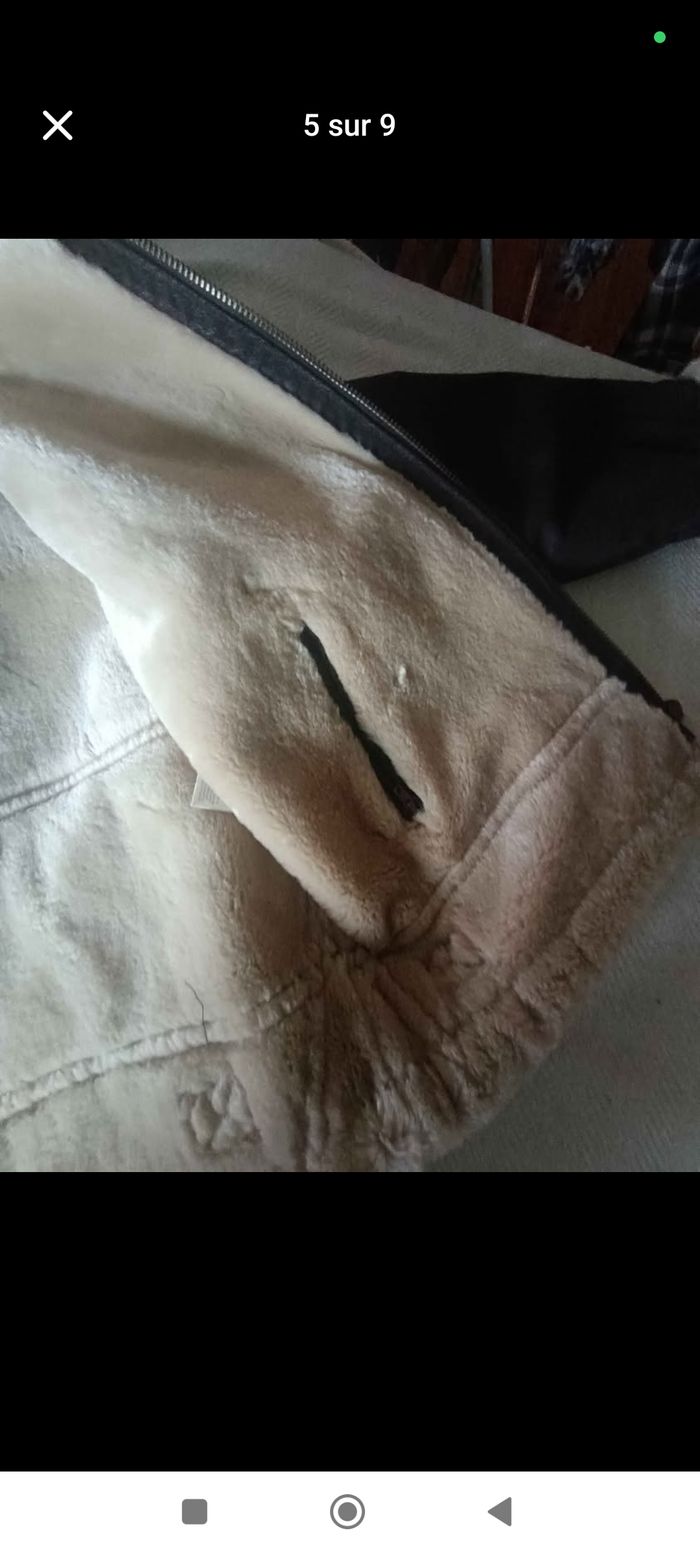 Blouson Veste aviateur en croûte de cuir - photo numéro 5