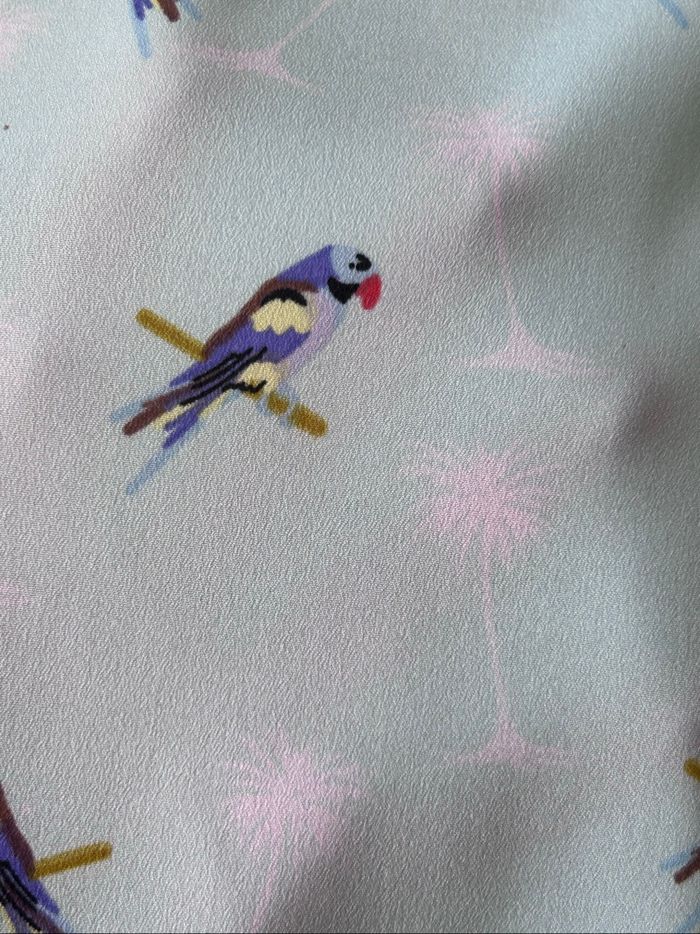 Blouse manches courtes, motifs  perroquets - photo numéro 6