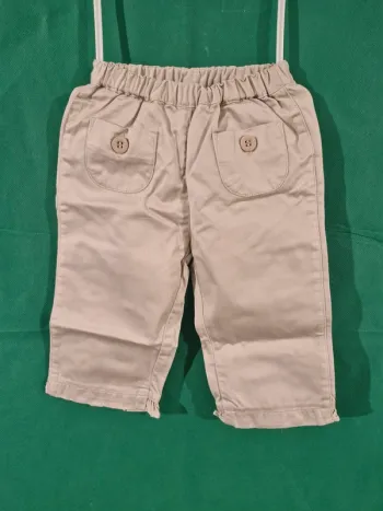 Pantalon beige 6 mois (67 cm) Petit Bateau