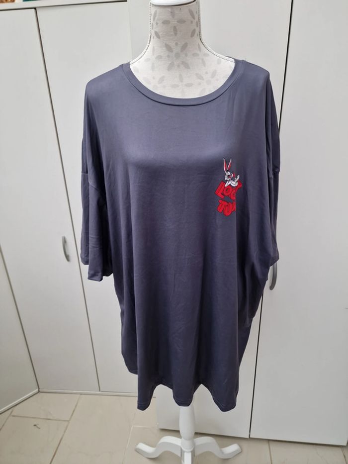 T-Shirt Gris Imprimé Looney Tunes Bugs Bunny - photo numéro 2
