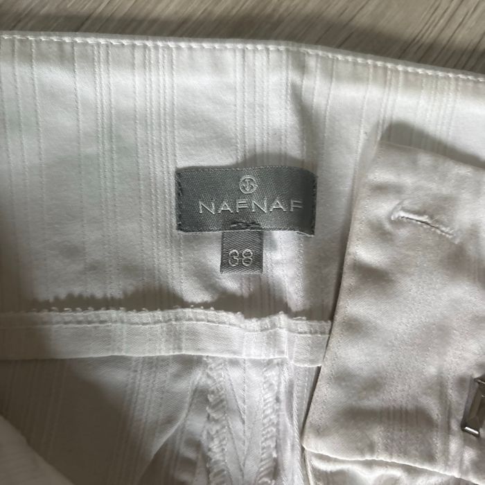 Pantalon femme blanc naf naf T38 - photo numéro 4