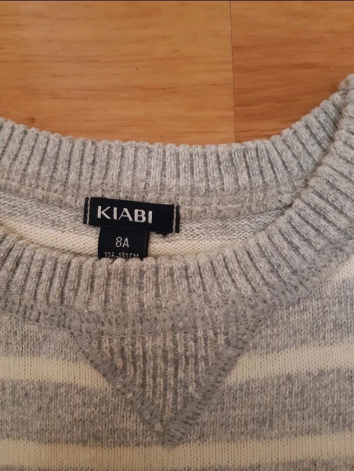 Pull garçons col rond taille 8 ans - photo numéro 2